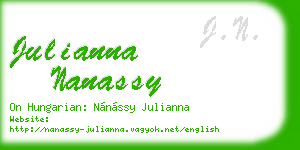 julianna nanassy business card