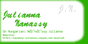 julianna nanassy business card
